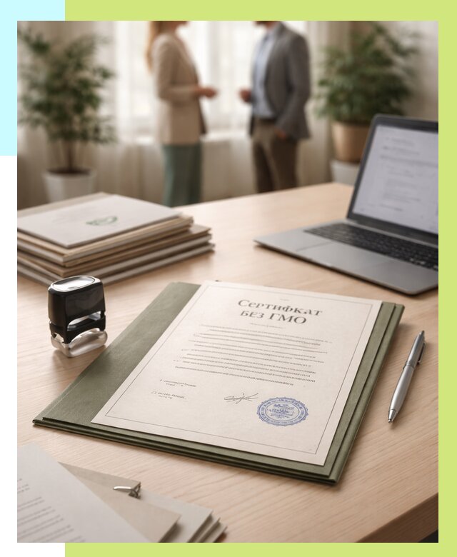 Сертификат без ГМО в Улане-Удэ от 7682 р. оформить срочно Алешин-Лнд